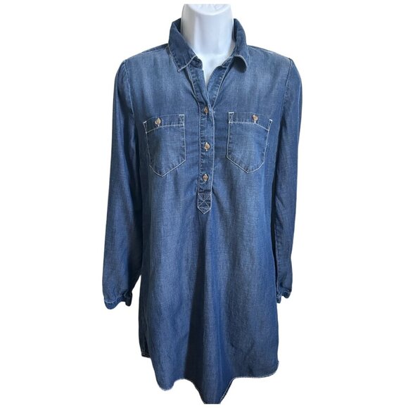 Lucky Brand Women’s Chambray Dress - Picture 1 of 4
